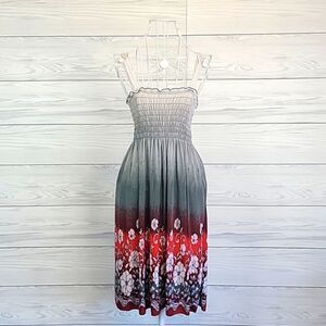 Arianna by Howard's silk blend floral print sun dress Women's Size S